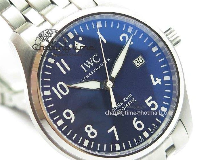 MIROTIME 0301 Durable Mark XVIII Le Petit Prince IW327004 SS Mk Maker Best Edition Blue Dial On SS Bracelet A 7297